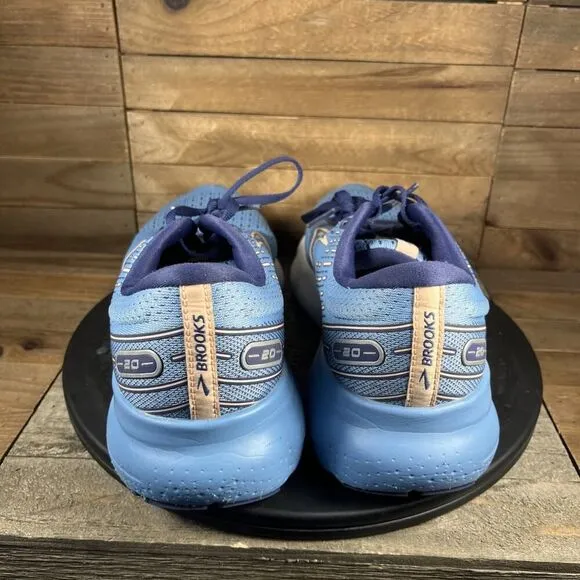 Brooks Glycerin 20 Women's Size 10 Blue/Peach/White Lace Up Shoes NO INSOLES