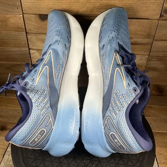 Brooks Glycerin 20 Women's Size 10 Blue/Peach/White Lace Up Shoes NO INSOLES