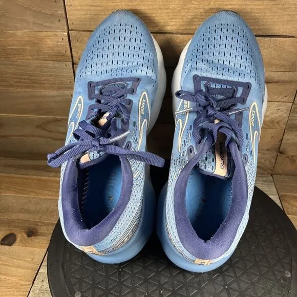 Brooks Glycerin 20 Women's Size 10 Blue/Peach/White Lace Up Shoes NO INSOLES