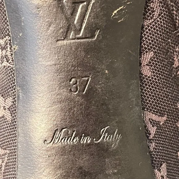 Brown &amp; Black Louis Vuitton Monogram Ankle 37-US 7 (fits like 6.5)