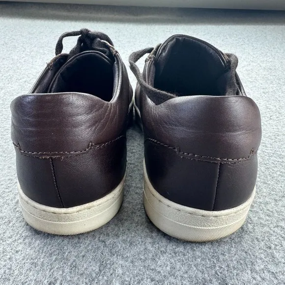 Bruno Magli Diego Sneakers Men's 10M Cognac Low Top Shoes Brown Leather Lace Up