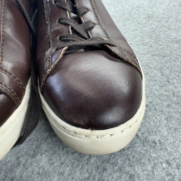Bruno Magli Diego Sneakers Men's 10M Cognac Low Top Shoes Brown Leather Lace Up