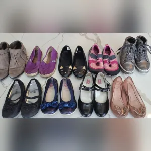 Bundle Of Girls Summer Shoes Including Mini Melissa &amp; Harper Canyon, Sz 12
