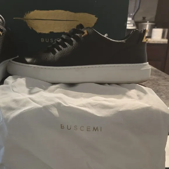 Buscemi Black Leather Men's Shoes