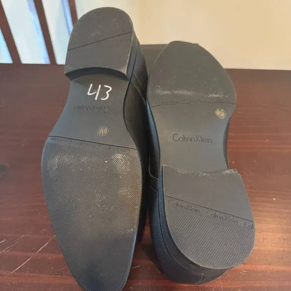 Calvin Klein Benton 2 Black textured oxford men’s dress shoes size 9