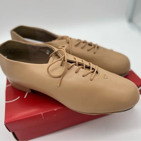 Capezio Unisex  Tap Dancing Shoes Oxford Wide Fit, Carmel Boys Sz 11