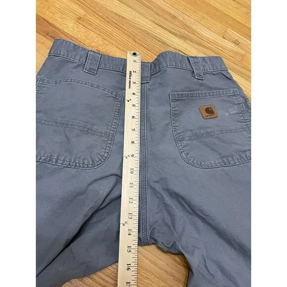 Carhartt Utility Chino Pant Men's 34x30 Gray Dungaree Fit Workwear Straight Leg