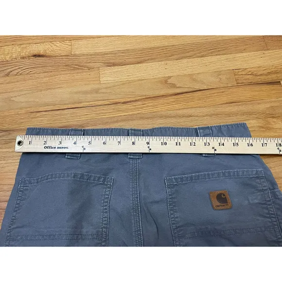 Carhartt Utility Chino Pant Men's 34x30 Gray Dungaree Fit Workwear Straight Leg