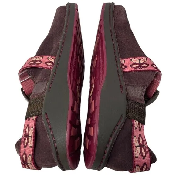 Chaco Pedshed Pink Butterfly Fig Suede Hiking Comfort Shoes Womens Size 4