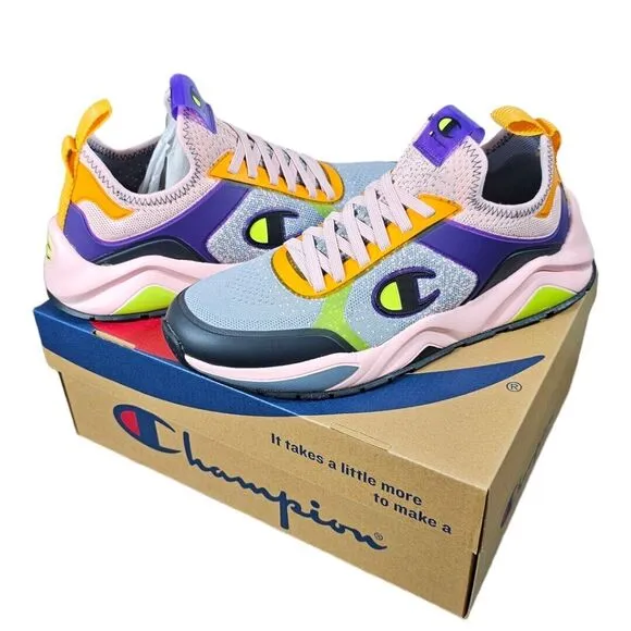 Champion 9318 Fused Sneakers NIB Primer Pink Multi Color Running Men's SZ 10.5