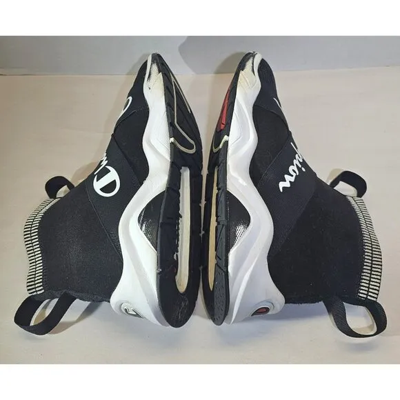 Champion Men's Black/White/Red Rally Crossover  Slip-On Causual Breathable