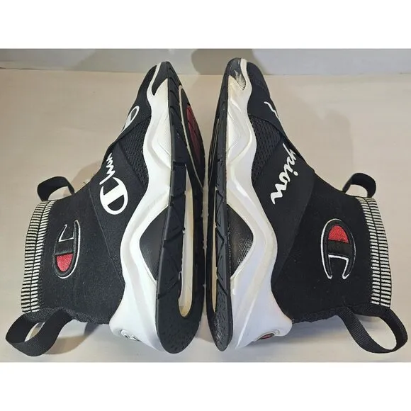 Champion Men's Black/White/Red Rally Crossover  Slip-On Causual Breathable