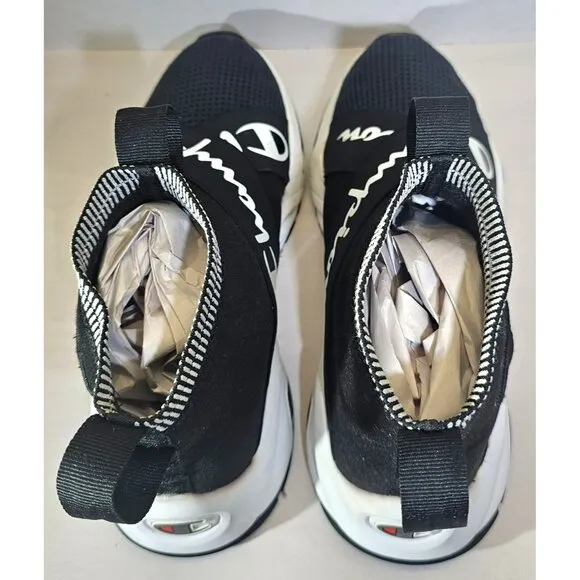 Champion Men's Black/White/Red Rally Crossover  Slip-On Causual Breathable