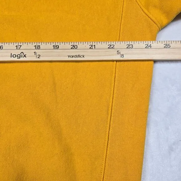 Champion Reverse Weave Sweatshirt Mens Large Yellow Gold Mustard EUC
