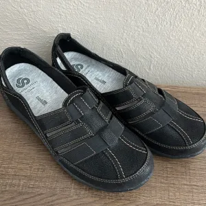 Clarks Cloudsteppers Sillian Stork Women's Shoes, Size 8 Wide, Black