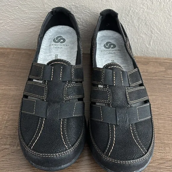 Clarks Cloudsteppers Sillian Stork Women's Shoes, Size 8 Wide, Black