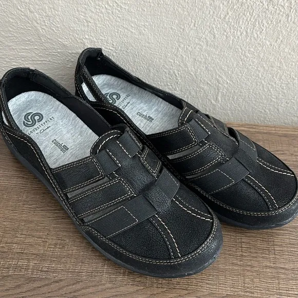 Clarks Cloudsteppers Sillian Stork Women's Shoes, Size 8 Wide, Black