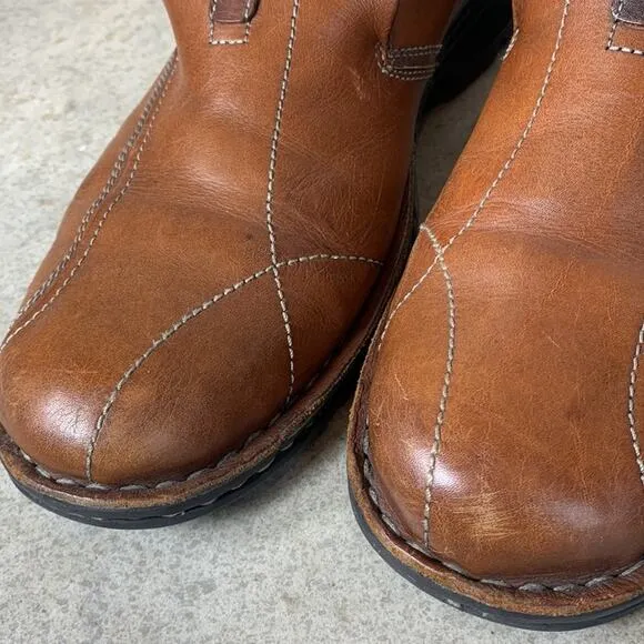 Clarks Escalade Step Sienna Brown Leather Slip On Shoe 12M