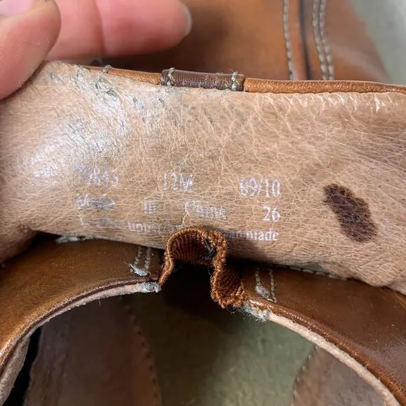 Clarks Escalade Step Sienna Brown Leather Slip On Shoe 12M