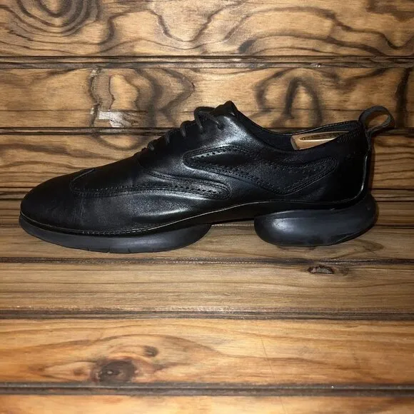 Cole Haan 3.ZeroGrand Mens Size 11 Wingtip Oxford Black Leather Shoes C28399‎