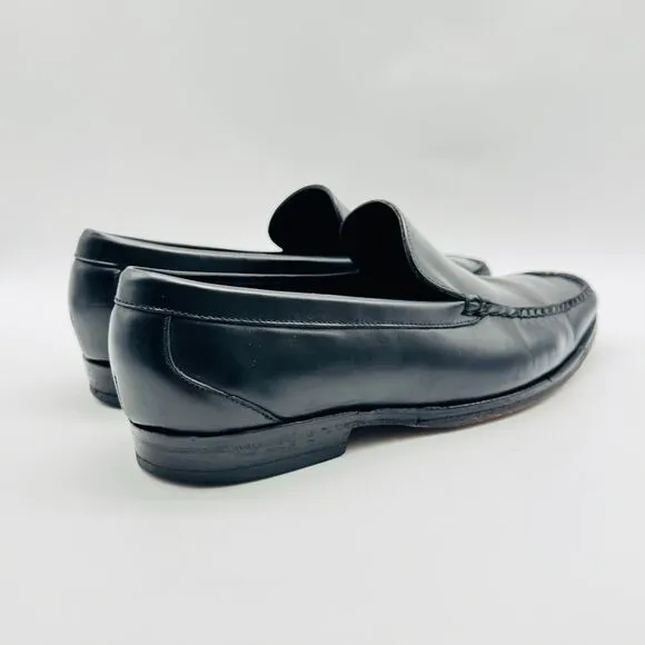 Cole Haan Loafers Mens 8.5 Black Leather Vintage Slip On Casual Comfort Shoes