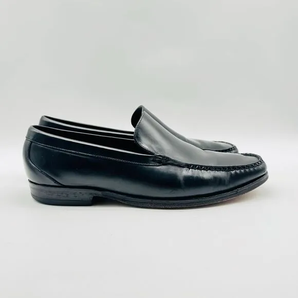 Cole Haan Loafers Mens 8.5 Black Leather Vintage Slip On Casual Comfort Shoes