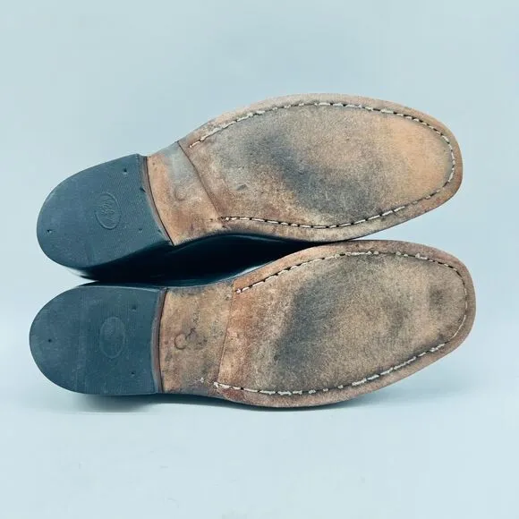 Cole Haan Loafers Mens 8.5 Black Leather Vintage Slip On Casual Comfort Shoes