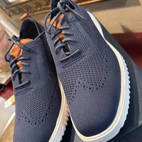 Cole Haan Men’s Grand  Stitchlite Men'sWingtip Oxford Shoes MarineBlue/Nimbus 9
