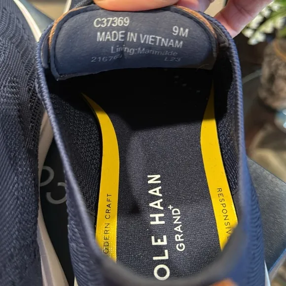 Cole Haan Men’s Grand  Stitchlite Men'sWingtip Oxford Shoes MarineBlue/Nimbus 9