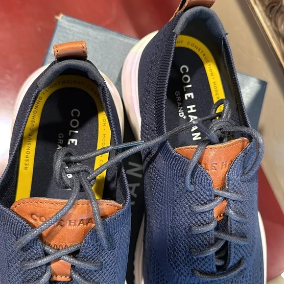 Cole Haan Men’s Grand  Stitchlite Men'sWingtip Oxford Shoes MarineBlue/Nimbus 9