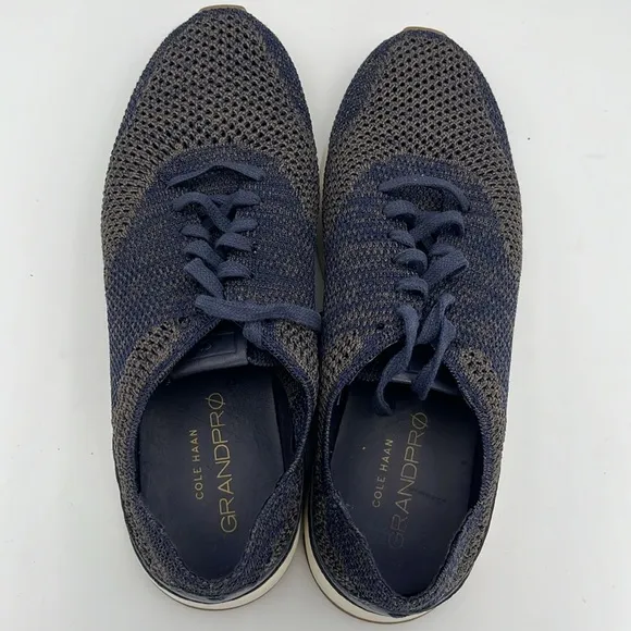 Cole Haan - men’s Grandpro Runner stitchlite low top sneakers navy/tan shoes 9‎