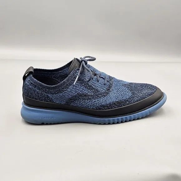 Cole Haan Men's Size 8 US GUC 2.Zerogrand Blue Stitchlite Laser Wing Oxfords
