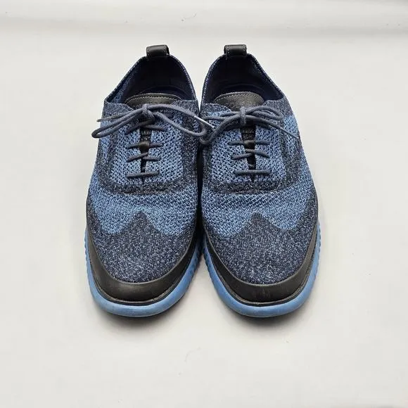Cole Haan Men's Size 8 US GUC 2.Zerogrand Blue Stitchlite Laser Wing Oxfords
