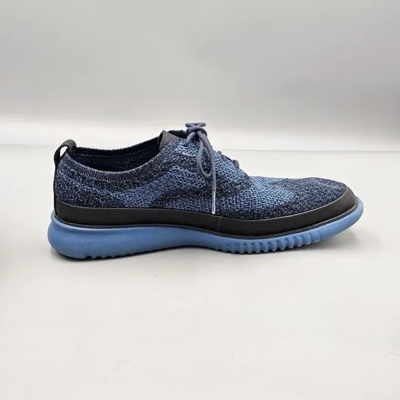 Cole Haan Men's Size 8 US GUC 2.Zerogrand Blue Stitchlite Laser Wing Oxfords