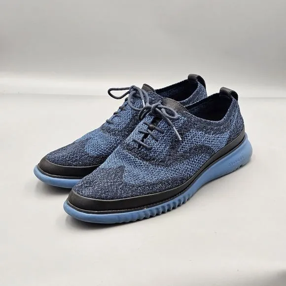 Cole Haan Men's Size 8 US GUC 2.Zerogrand Blue Stitchlite Laser Wing Oxfords