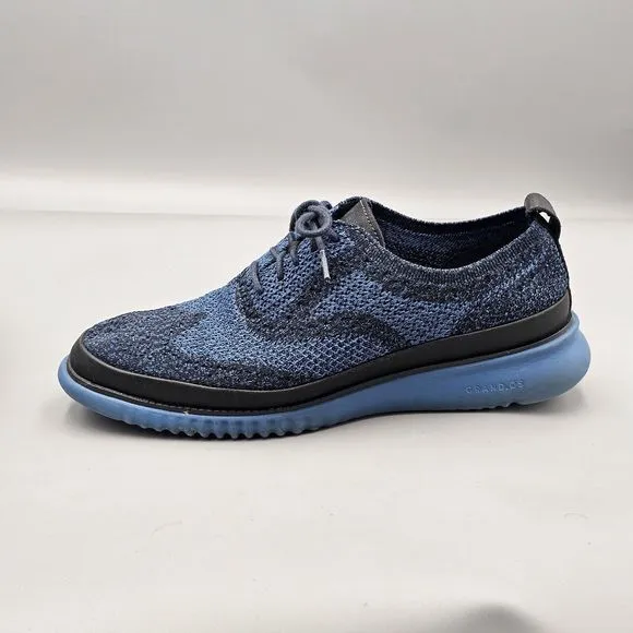 Cole Haan Men's Size 8 US GUC 2.Zerogrand Blue Stitchlite Laser Wing Oxfords