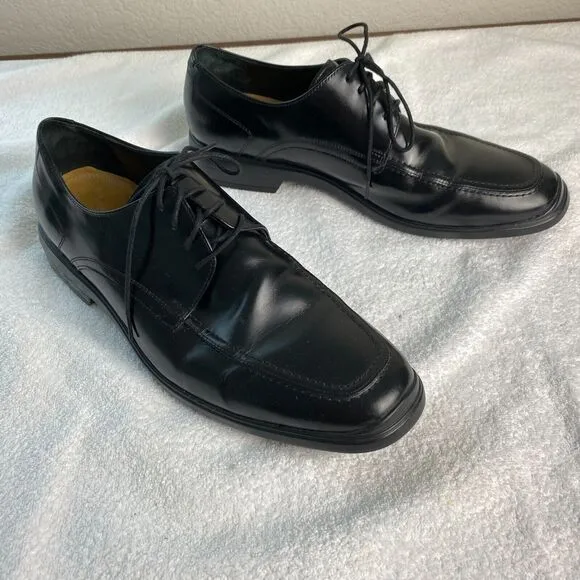 Cole Haan NikeAir Shoes Men 10M Black Leather Dress Classiccore Old Money