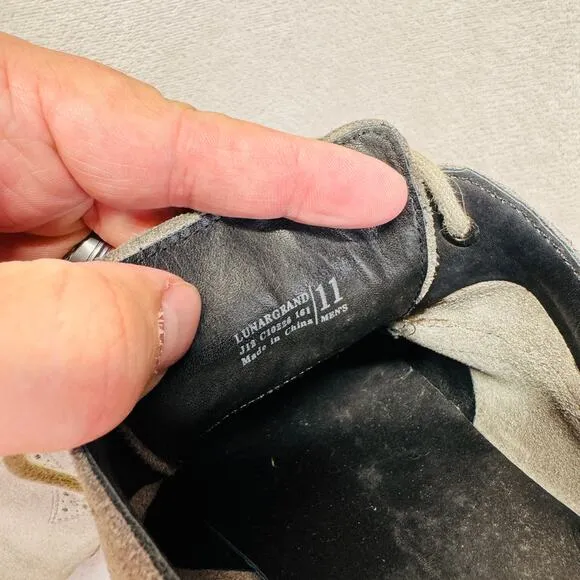 Cole Haan Shoes Men's 11 Gray Lunargrand WIngtip Suede Oxford Comfort c10226