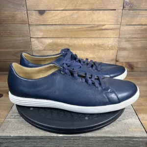 Cole Haan Grand Os Mens Crosscourt II Shoes Lace Up Leather Blue Size 12M