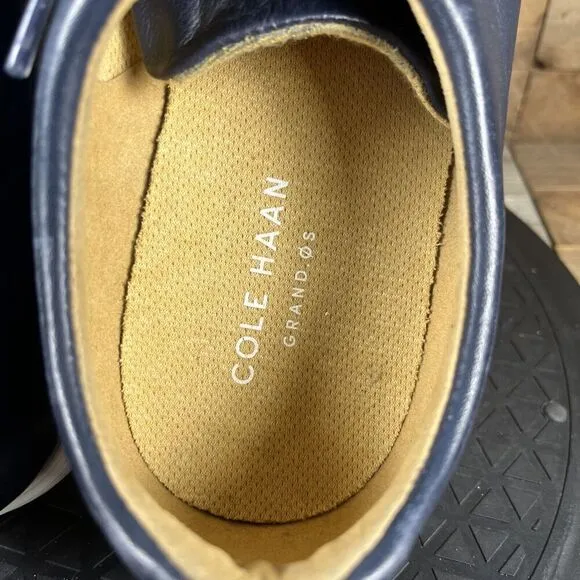 Cole Haan Grand Os Mens Crosscourt II Shoes Lace Up Leather Blue Size 12M