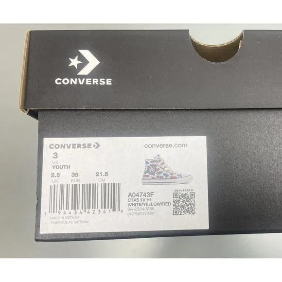 CONVERSE  Chuck Taylor Easy On Cars Shoes Youth Size 3