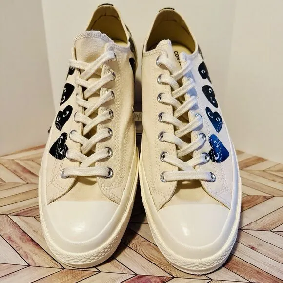 Converse Comme des Garçons Play Chuck 70 CDG OX Milk Black Mens 11 Womens 13
