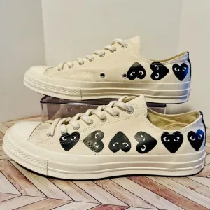 Converse Comme des Garçons Play Chuck 70 CDG OX Milk Black Mens 11 Womens 13