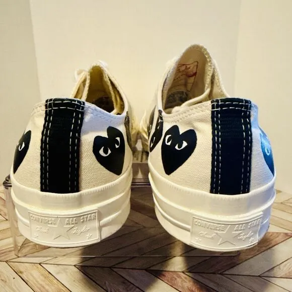 Converse Comme des Garçons Play Chuck 70 CDG OX Milk Black Mens 11 Womens 13