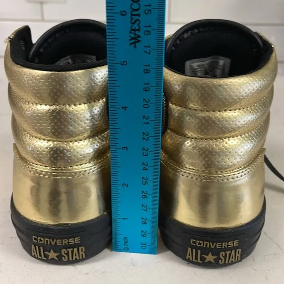 Converse CTAS Fresh HI Men's Size 7 Metallic Gold/Black Shoes Sneakers 152659C