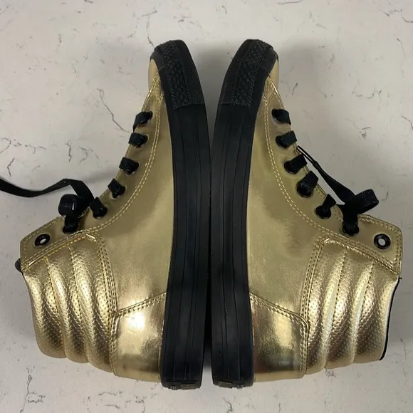Converse CTAS Fresh HI Men's Size 7 Metallic Gold/Black Shoes Sneakers 152659C