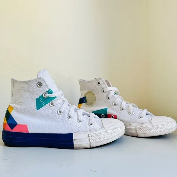 Converse Limited edition multicolor ankle shoes Size W 6 M 4