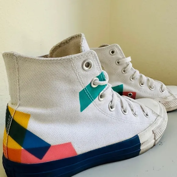 Converse Limited edition multicolor ankle shoes Size W 6 M 4