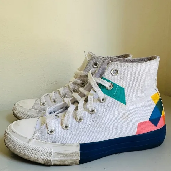 Converse Limited edition multicolor ankle shoes Size W 6 M 4