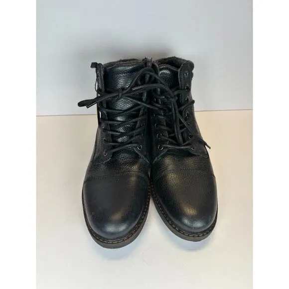 Crevo Men's Canton CV1825-001 Size 9.5 Black Leather Ankle Boots NEW